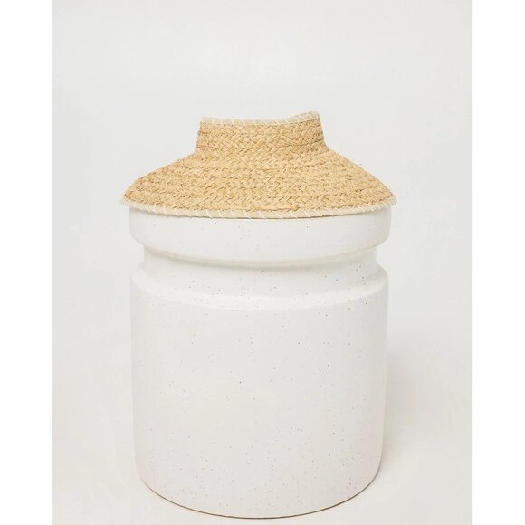 LSPACE Del Mar Visor in Natural One Size New Womens Straw Hat - Picture 10 of 12